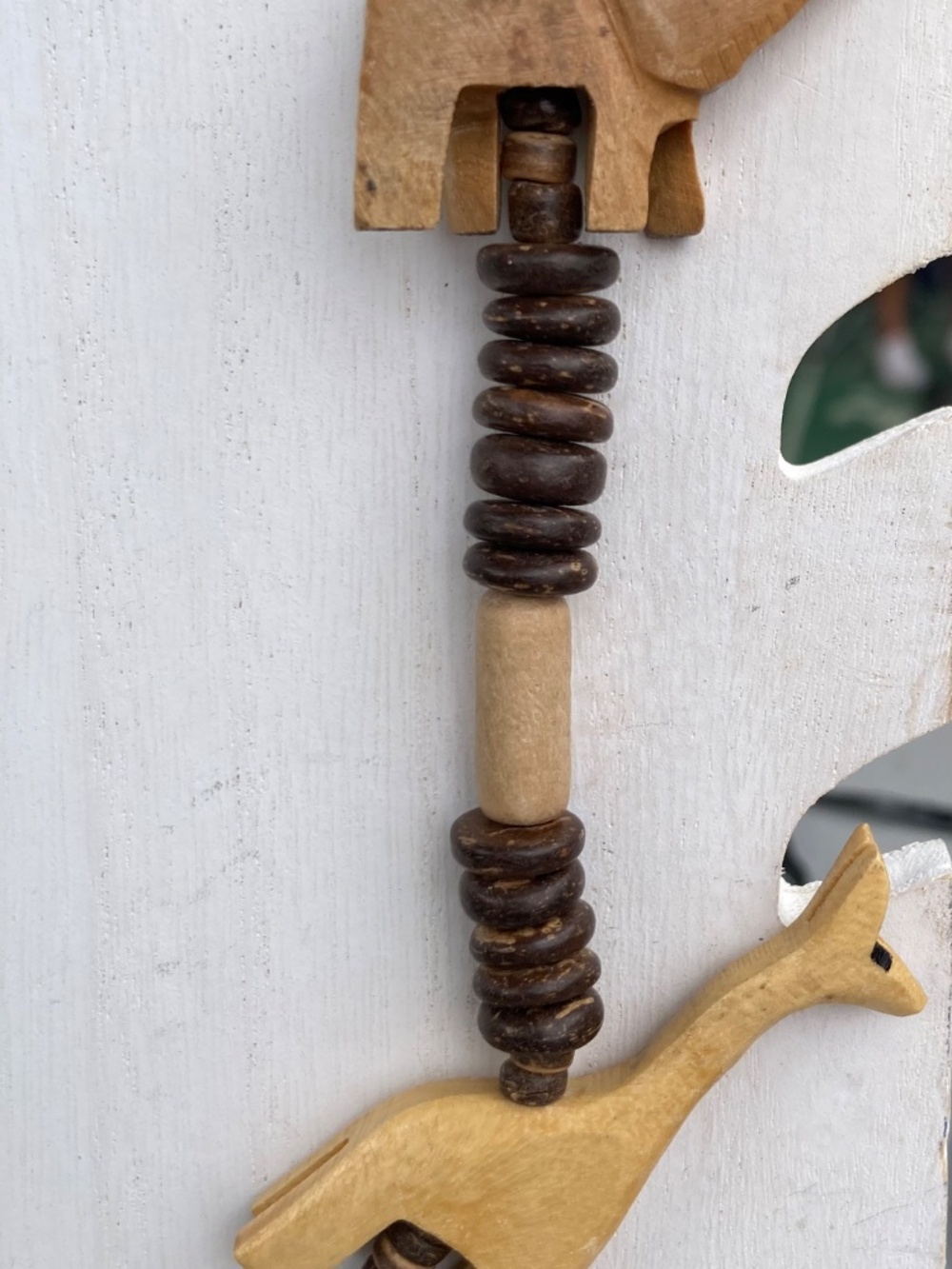 African Tribal Wood Safari Necklace Vintage 36” - Picture 6 of 8